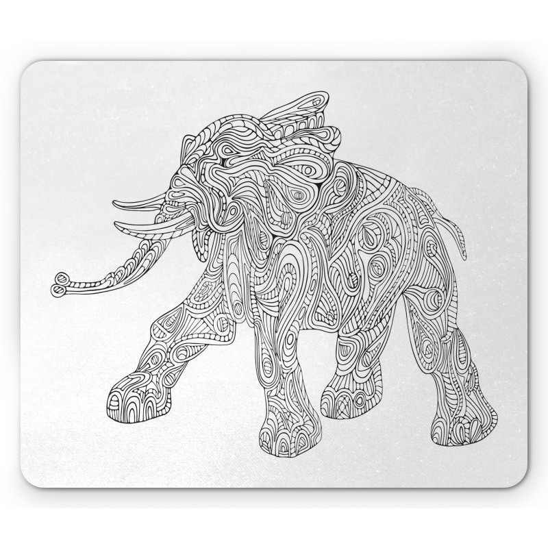 Folkloric Elephant Mouse Pad