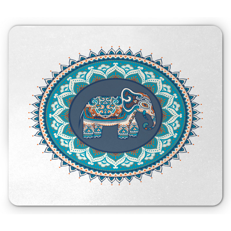 Vivid Glazed Tile Elephant Mouse Pad