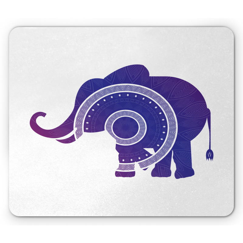 Elephant Calf Mandala Mouse Pad