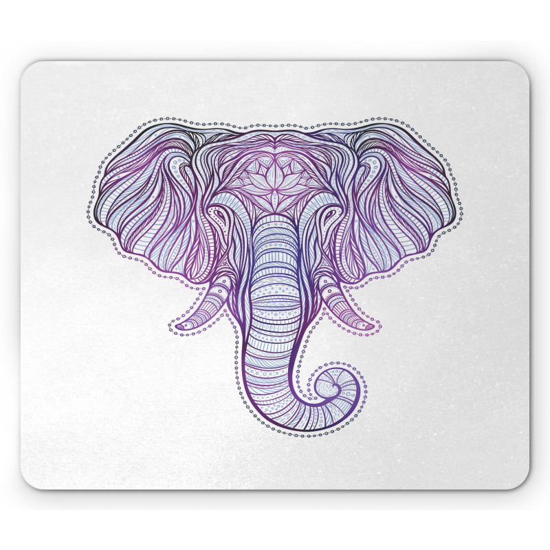 Vivid Elephant and Beads Mouse Pad