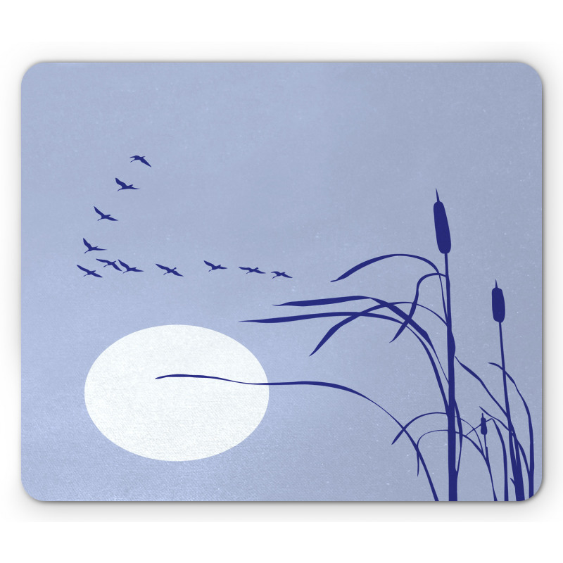 Abstract Team of Geese Moon Mouse Pad