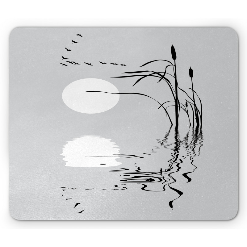 V Flying Geese and Bulrush Mouse Pad