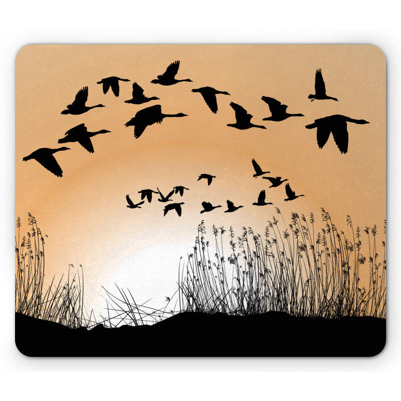 Reeds Silhouettes in the Sky Mouse Pad