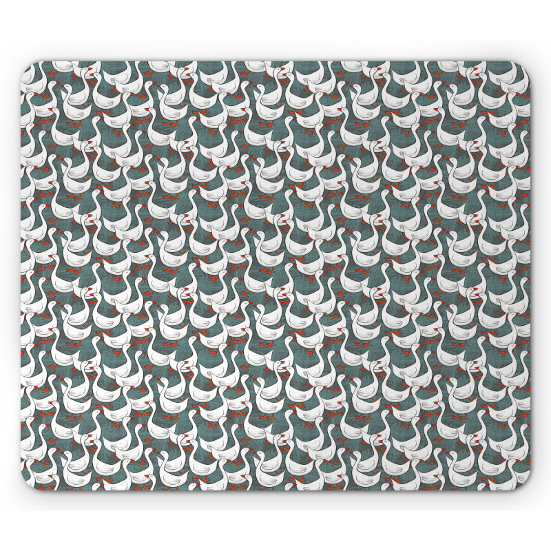 Happy White Birds on Free Mouse Pad