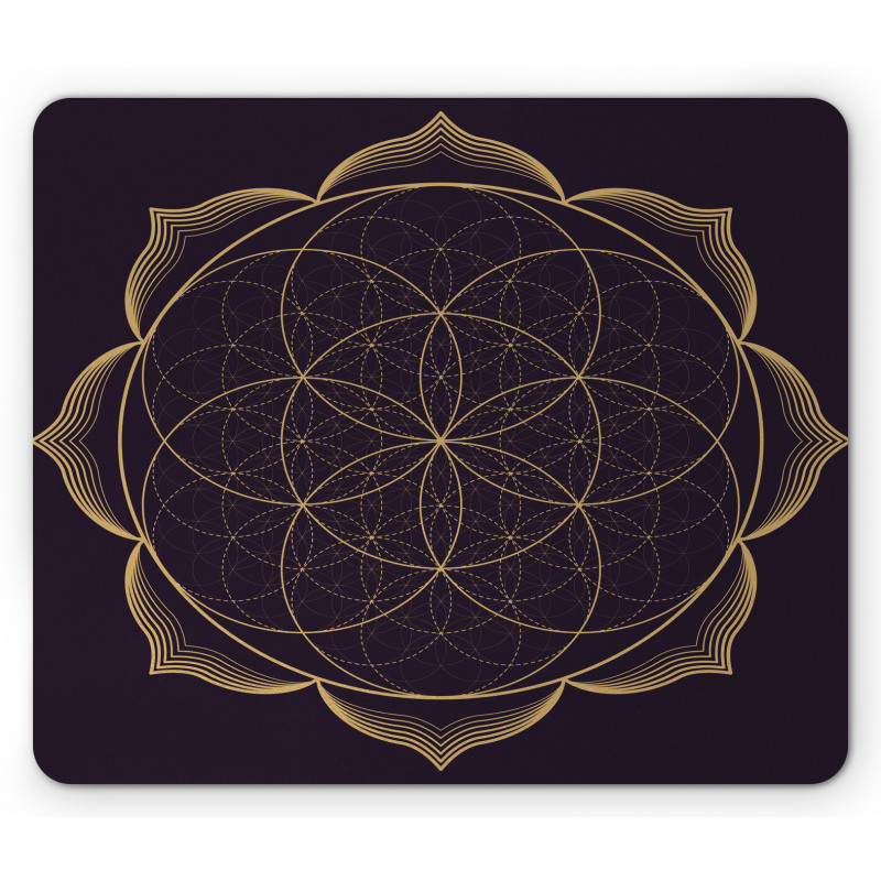 Geometry Art Flower Mouse Pad