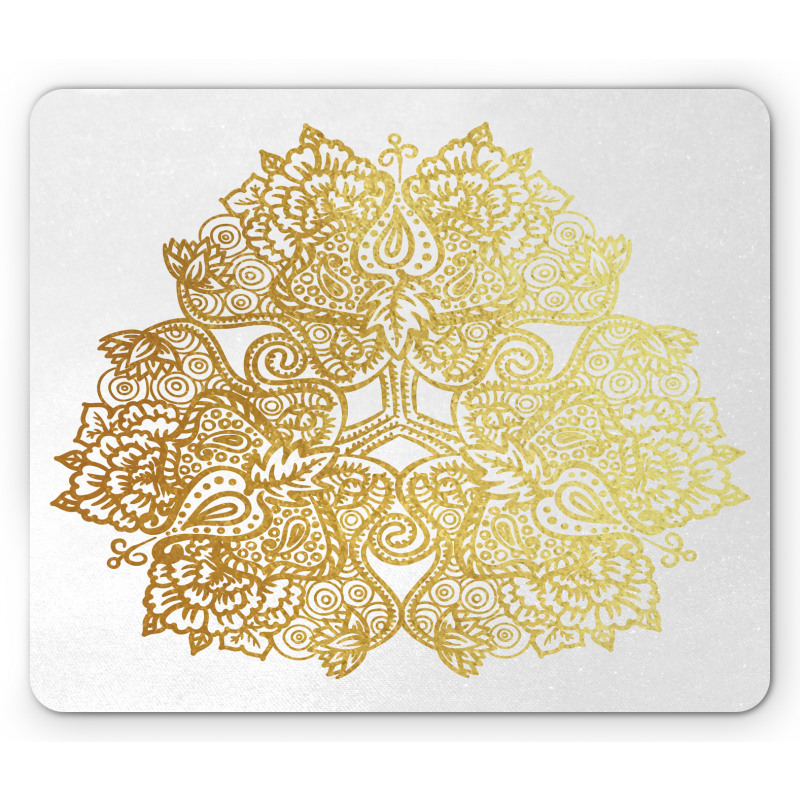 Ombre Effect Paisley Lotus Mouse Pad