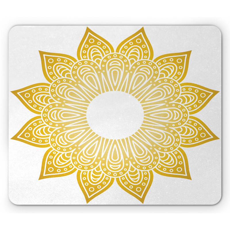 Circle Sun Looking Floral Mouse Pad