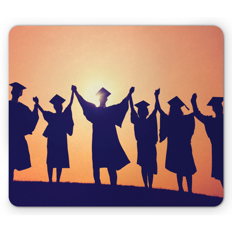 Students in Cap and Gown Mouse Pad