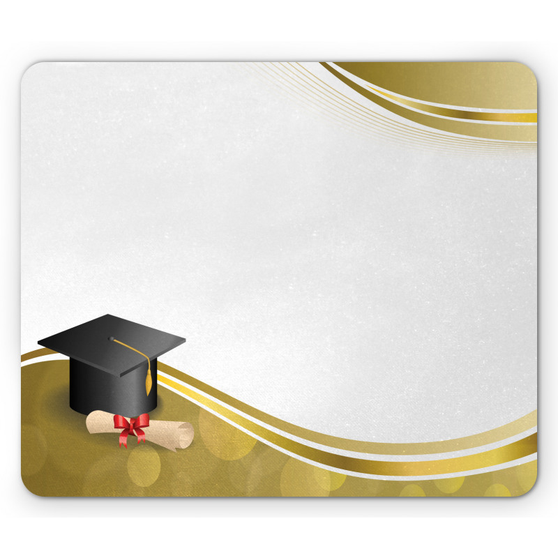 Cap and Ribbon Diploma Mouse Pad