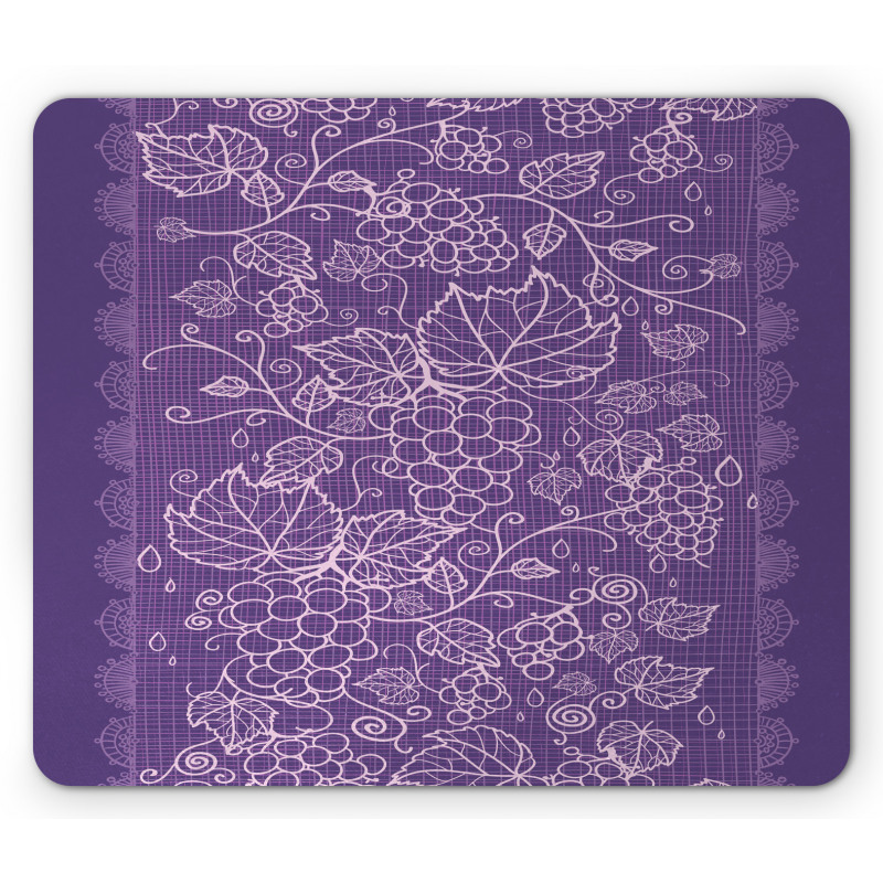 Outline Fruits Vertical Strip Mouse Pad