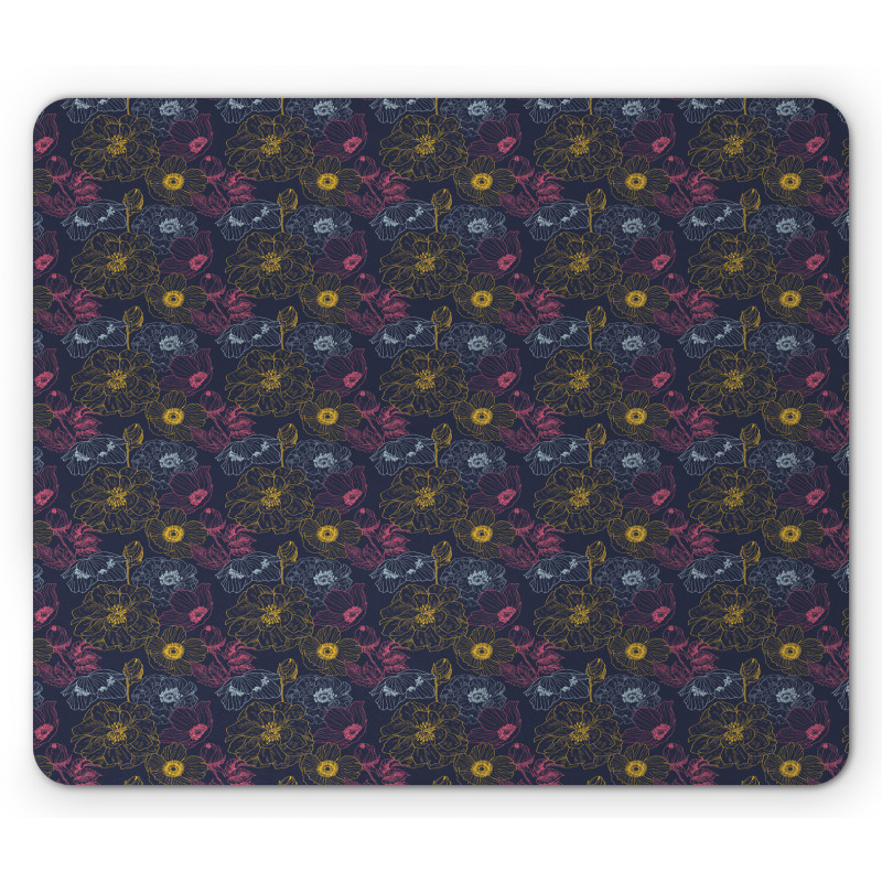 Abstract Outline Fruit Bunch Mouse Pad