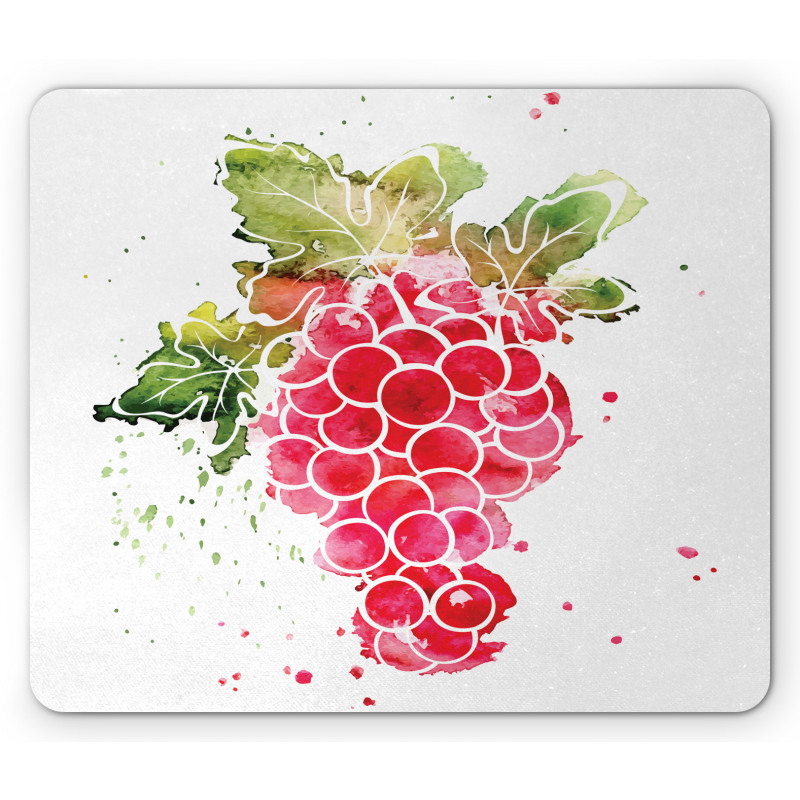 Splashed Watercolor Fruits Mouse Pad