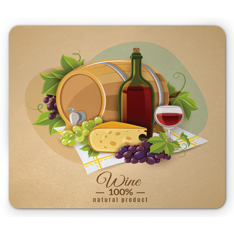 Wine Natural Product Picnic Mouse Pad