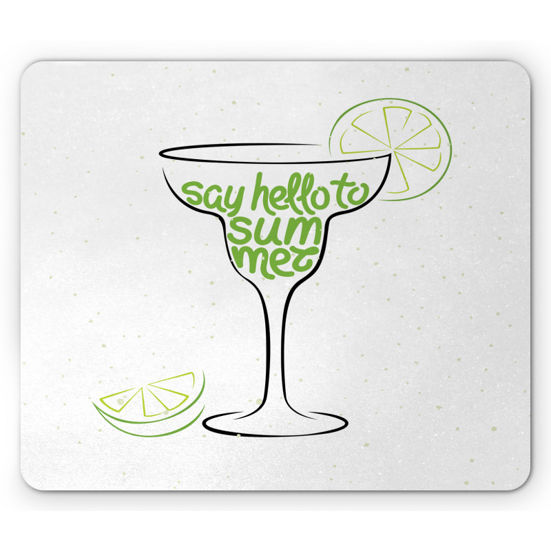 Cocktail Glass with Limes Mouse Pad