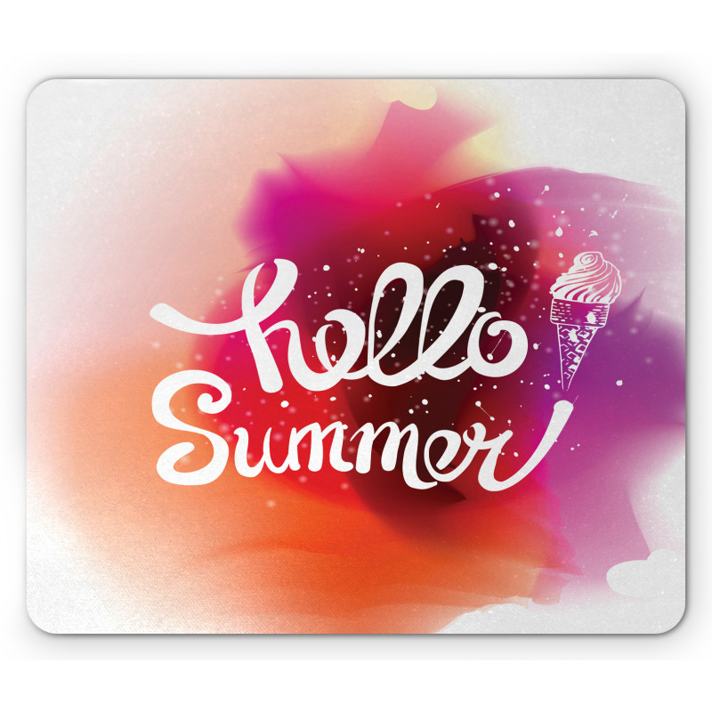 Hello Summer with Ice Cream Mouse Pad