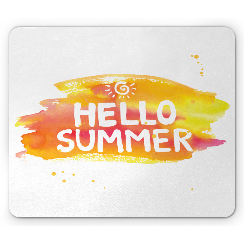 Sun Pattern Hello Summer Mouse Pad