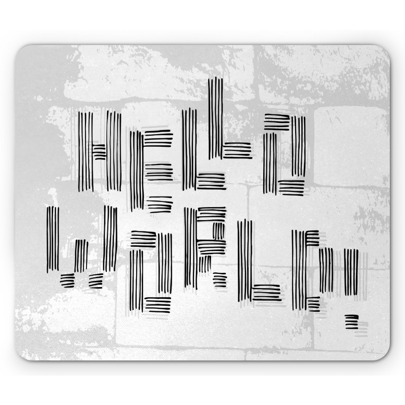 Abstract Striped Hello World Mouse Pad