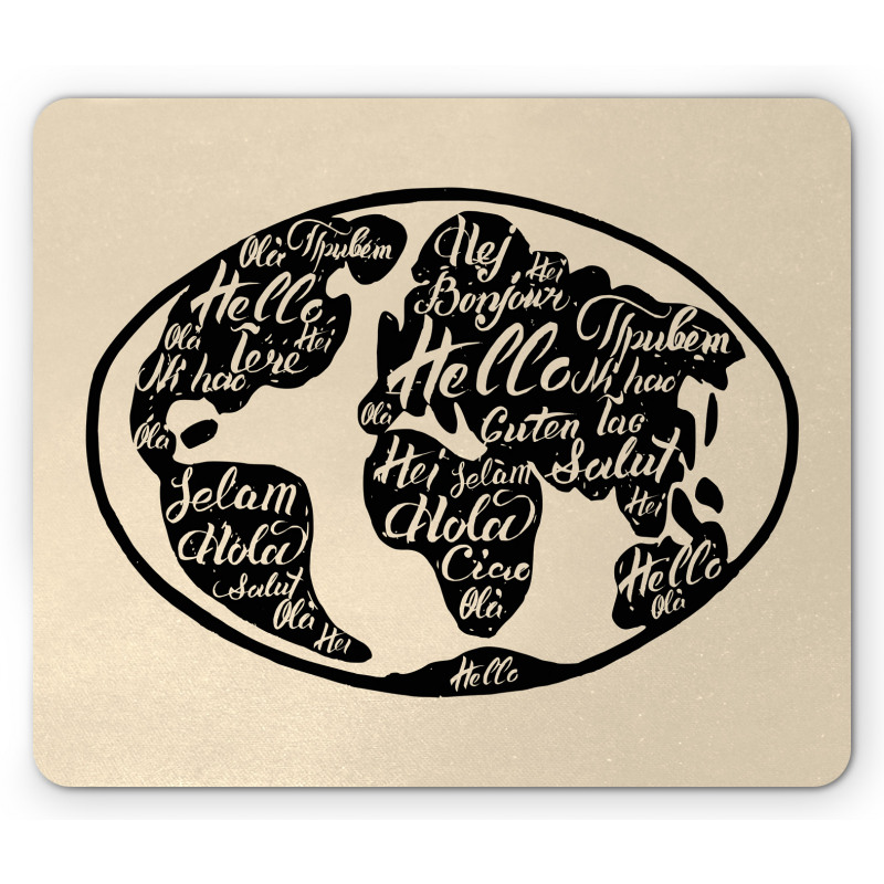 Hello in Various Languages Mouse Pad