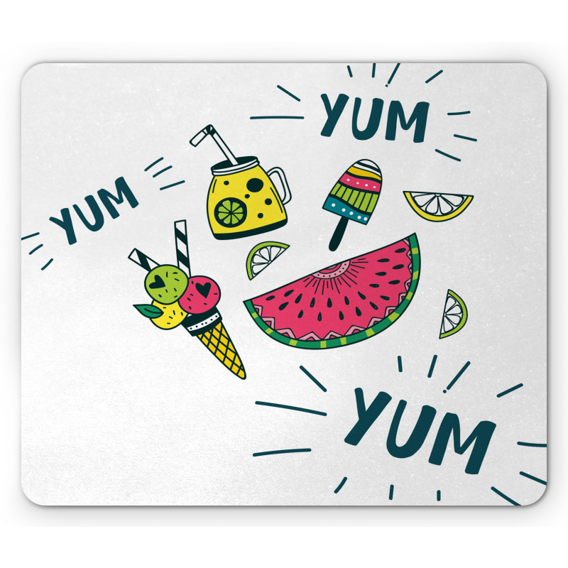 Summer Tastes and Lettering Mouse Pad