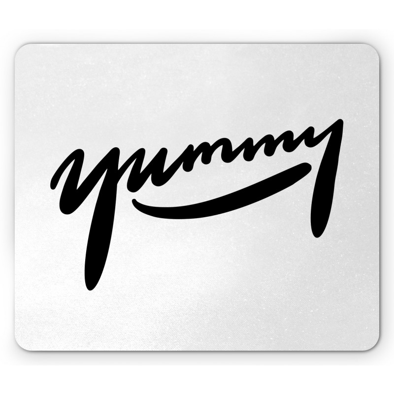 Monochrome Plain Typography Mouse Pad