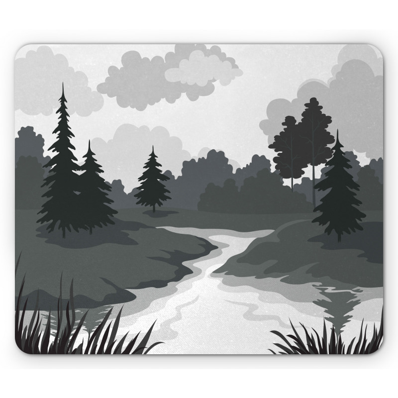 Greyscale Landscape Mouse Pad