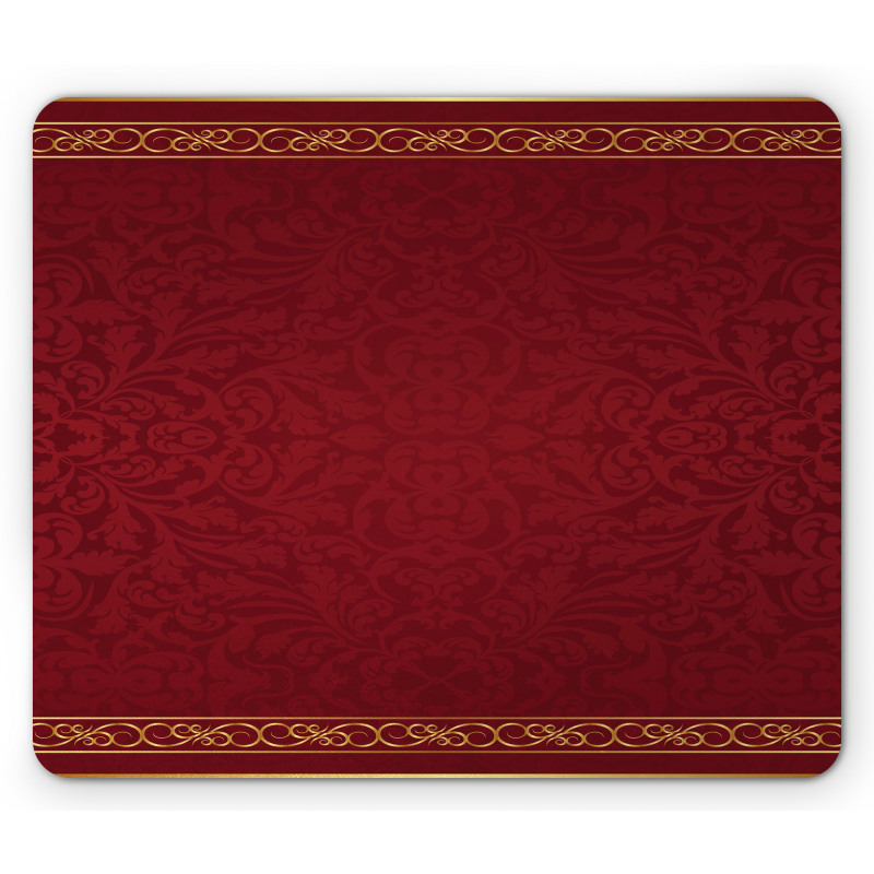 Baroque Style Swirls Frames Mouse Pad