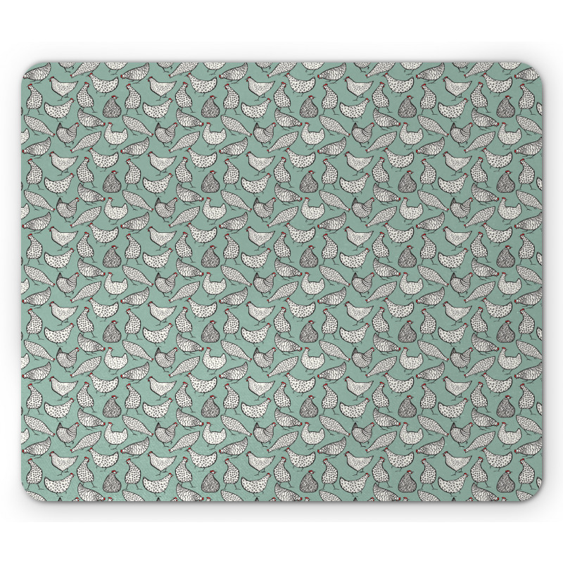 Poultry Polka Dots Animal Mouse Pad