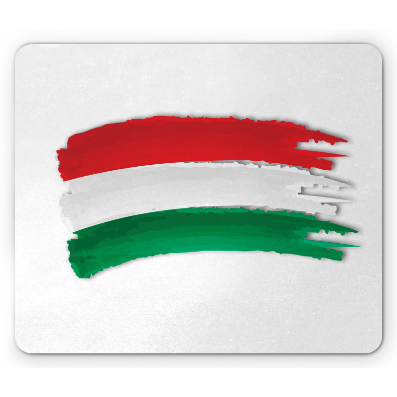 Hungarian Flag Brush Colors Mouse Pad