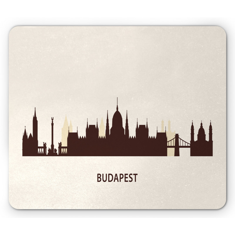 Silhouette of Budapest City Mouse Pad