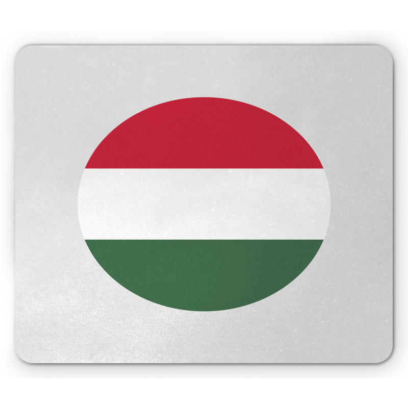 Hungarian Flag Round Symbol Mouse Pad