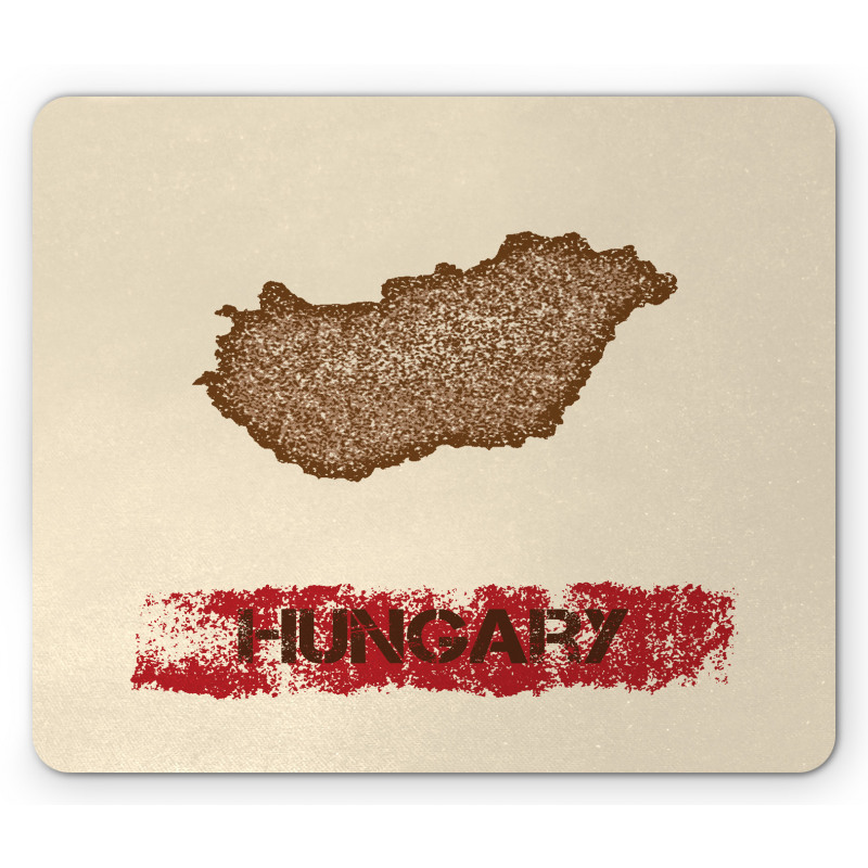 Distress Style Country Map Mouse Pad