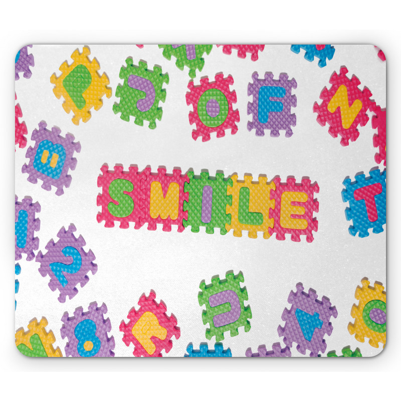 Smile Text Written Art Mouse Pad