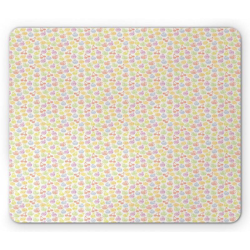 Colorful Spiral Design Food Mouse Pad