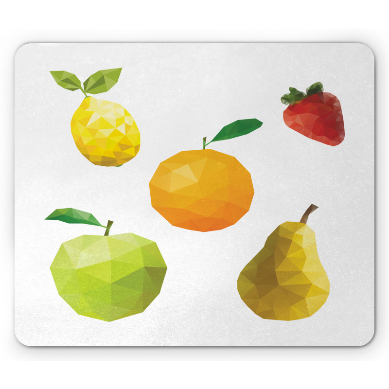 Geometric Poly Art Fresh Food Mouse Pad