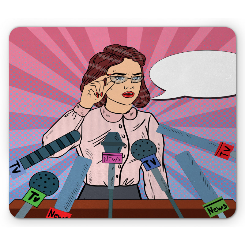 Politician Woman Press Mouse Pad