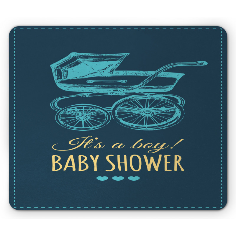 Vintage Boy Stroller Mouse Pad