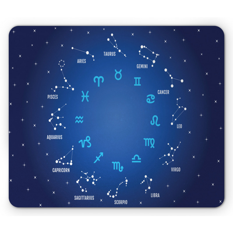 Horoscope Night Star Mouse Pad