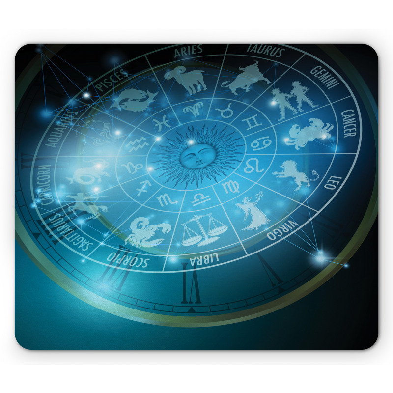 Horoscope Wheel Astrology Mouse Pad