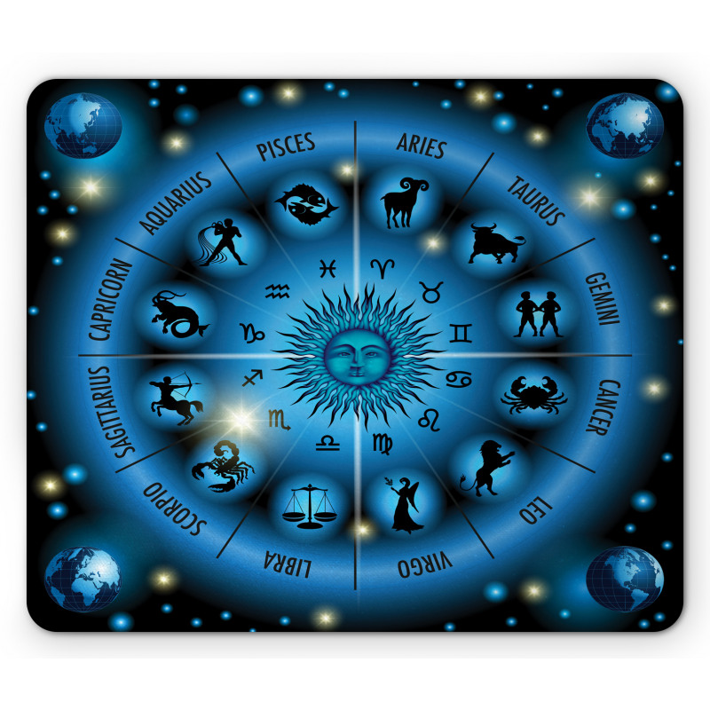 Circle of Horoscope Signs Mouse Pad