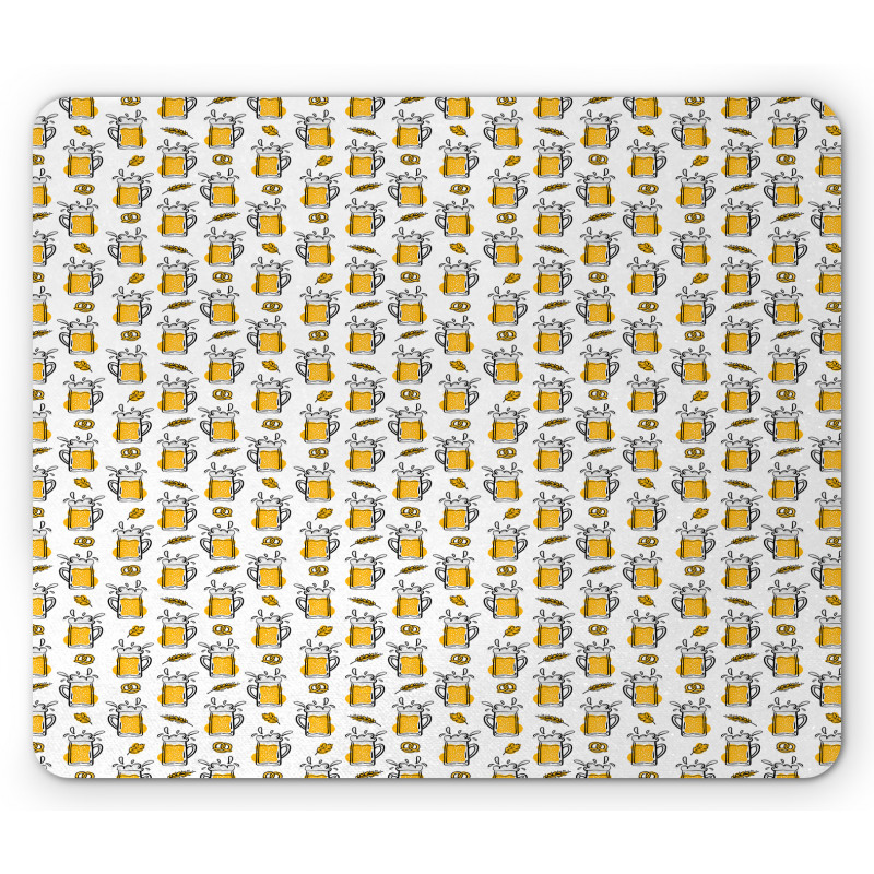 Alcoholic Drink in Mug Pattern Mouse Pad