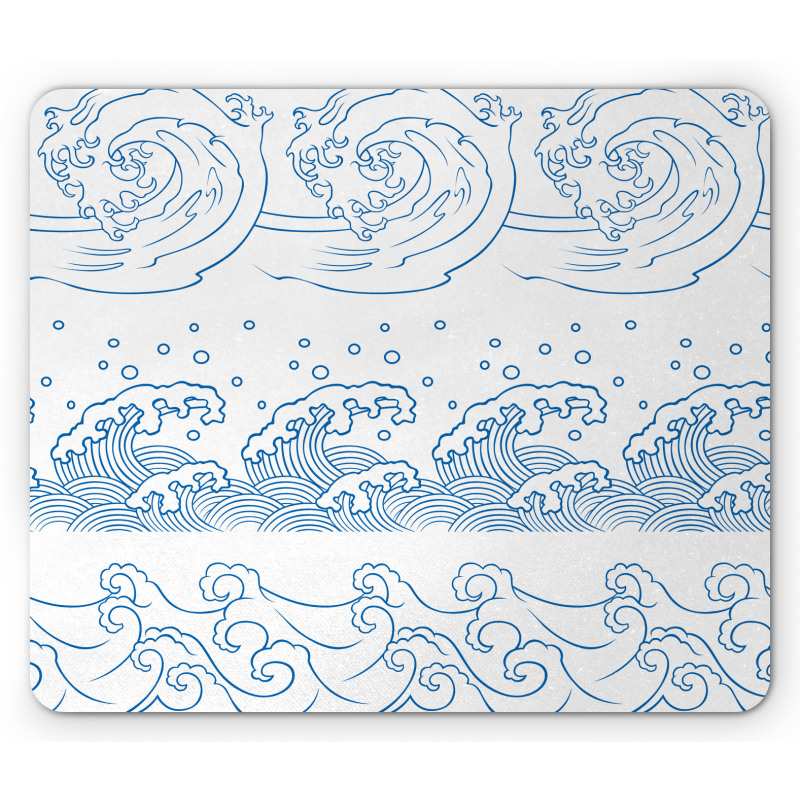 Ocean Curved Tsunami Mouse Pad