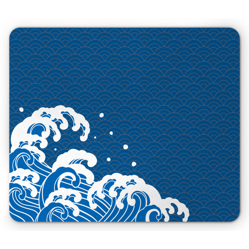 Sea Oriental Waves Mouse Pad