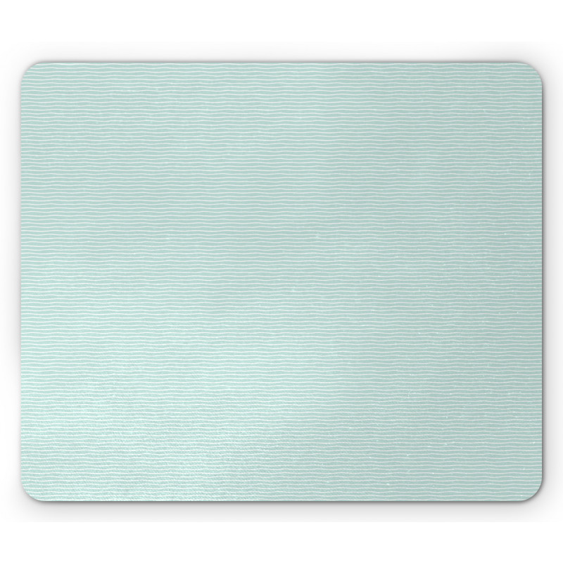 Wavy Pastel Stripes Uneven Mouse Pad