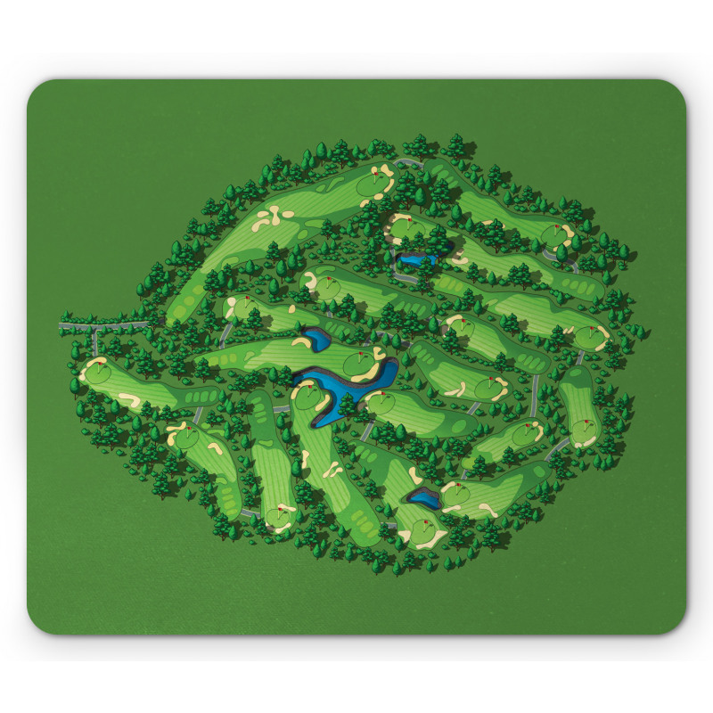 Setting with Water Hazards Mouse Pad