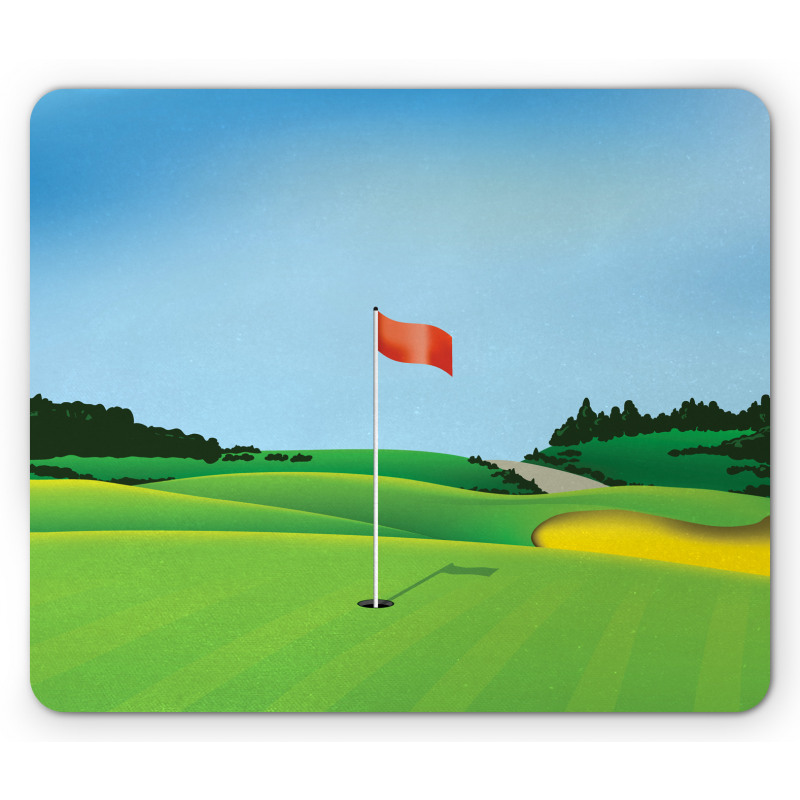 Teeing Ground with a Hole Flag Mouse Pad