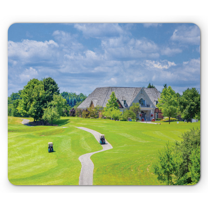 Scenic Countryside Golf Field Mouse Pad