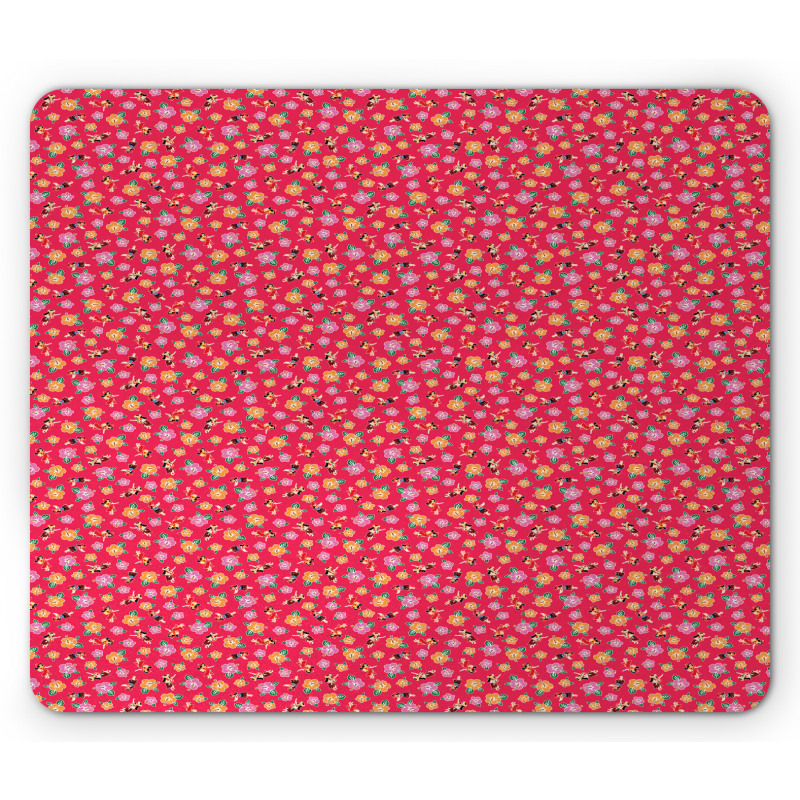 Hibiscus Bloom Petals Mouse Pad