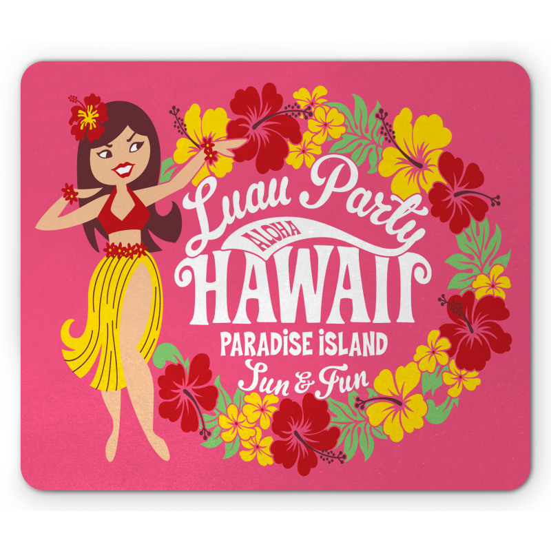 Luau Party Aloha Paradise Mouse Pad