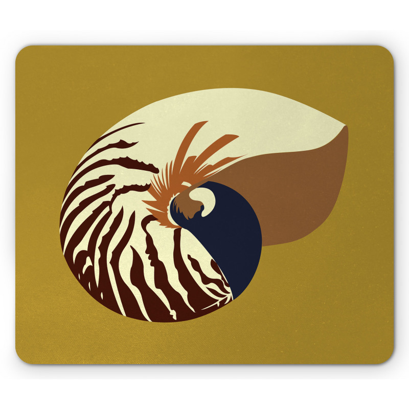 Nautilus Shell Underwater Mouse Pad