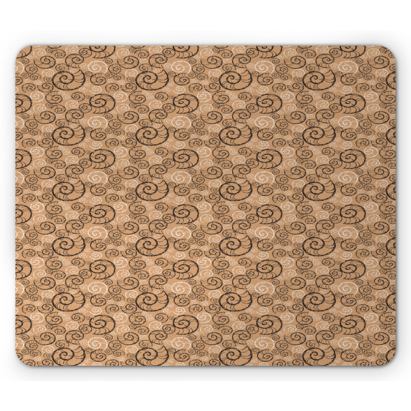 Marine Mollusk Grunge Pattern Mouse Pad